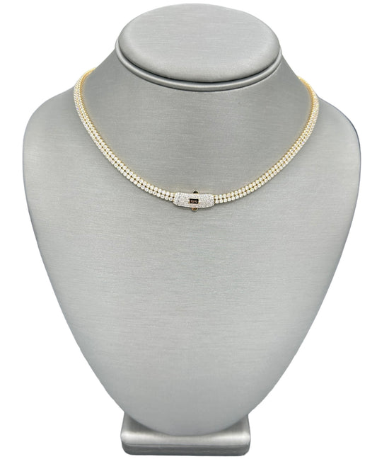 New 14k CZ Full CZ Monaco Choker G.O.J™️