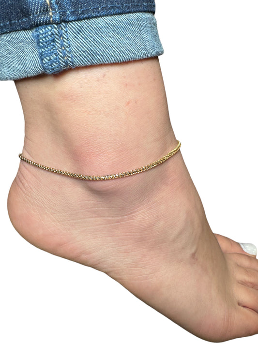New 14K Ice Ankle Bracelet. H.J™️
