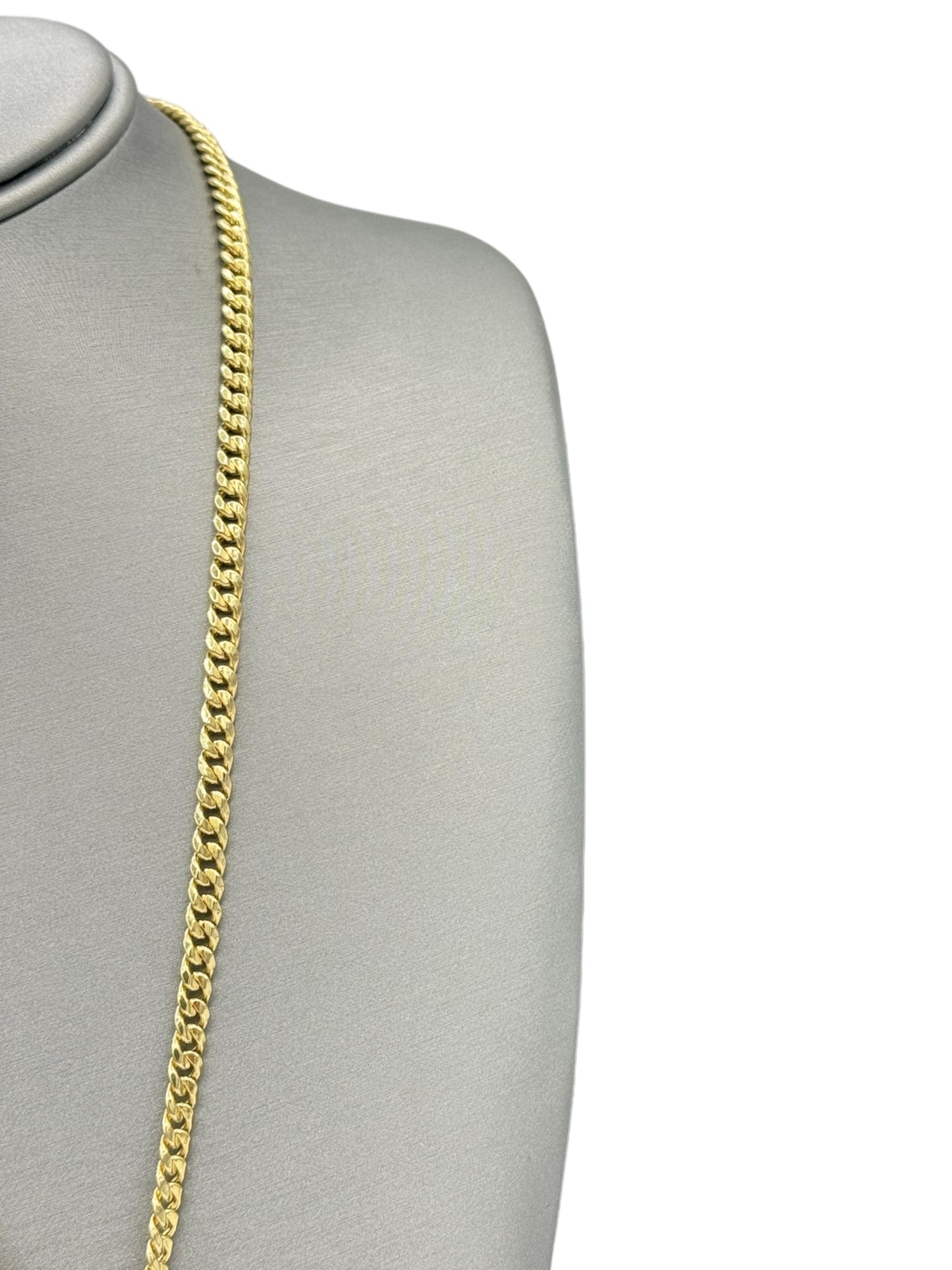 New 14K CZ Picture Pendant & Miami Cuban Chain H.J™️