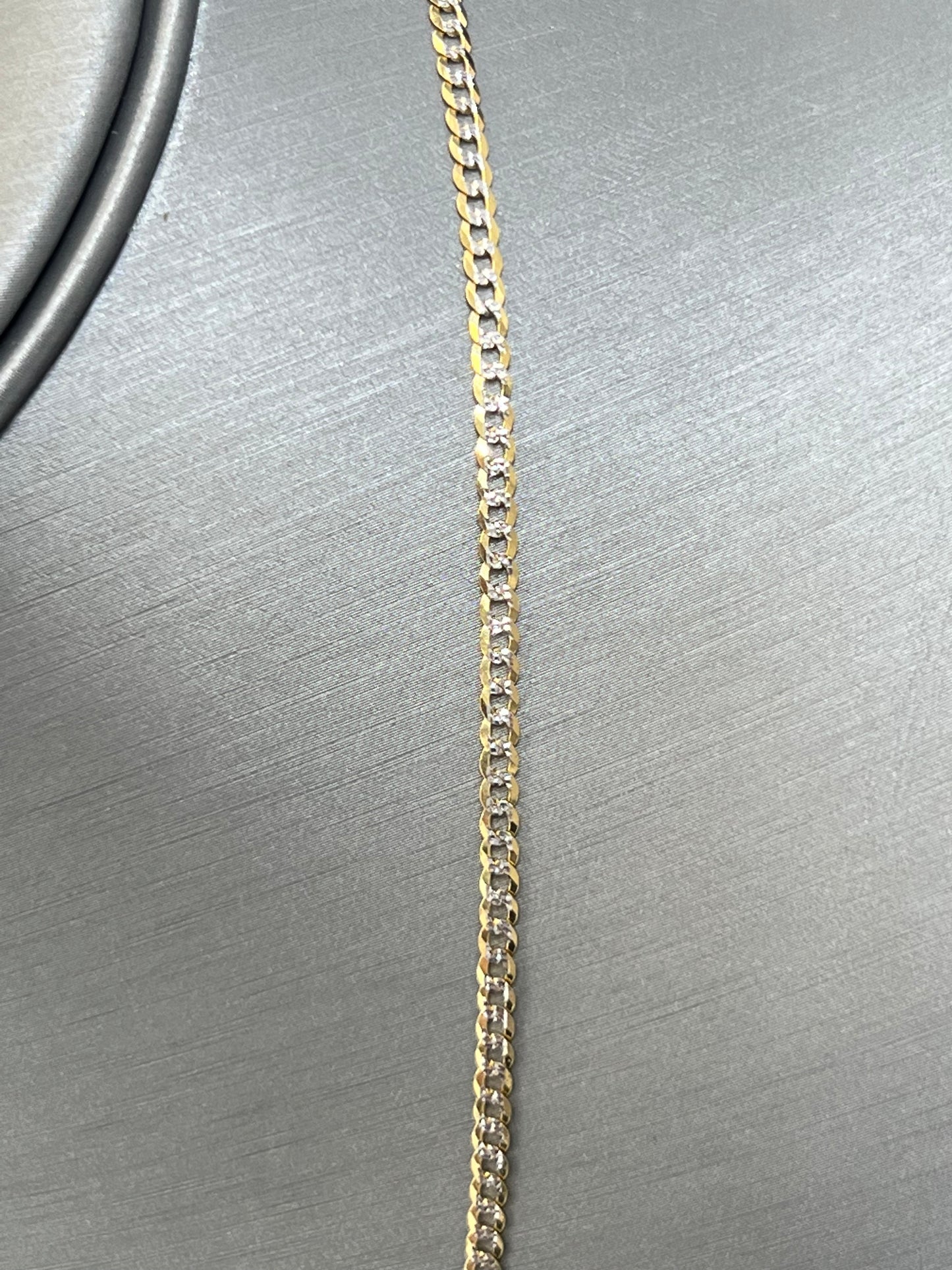 New 14k CZ Cross Pendant & Solid Two Tone Cuban Chain G.O.J™️